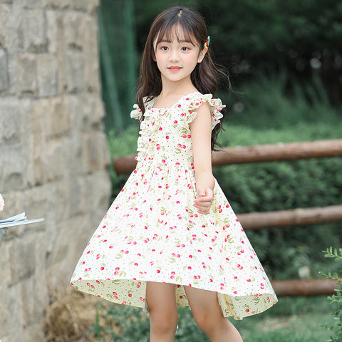 Girls Cotton Floral Dress