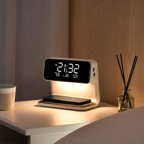 Wireless Charging Alarm Clock Lamp