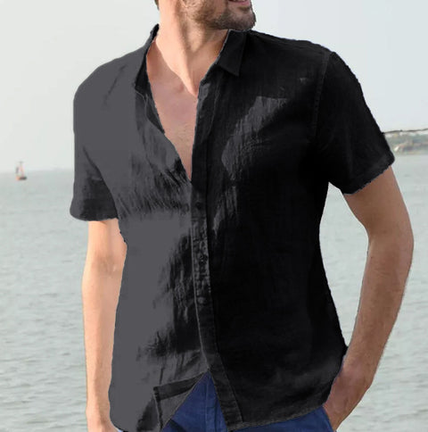 Men's Casual Short-sleeve Button-down Shirt