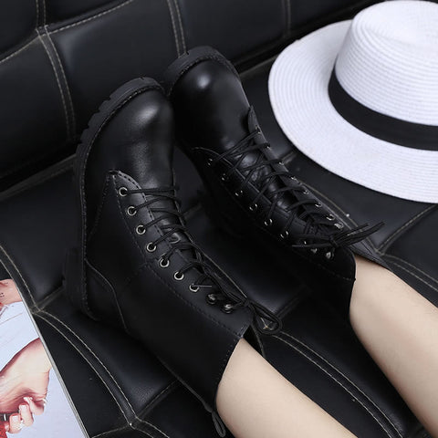 British Martin Leather Boots