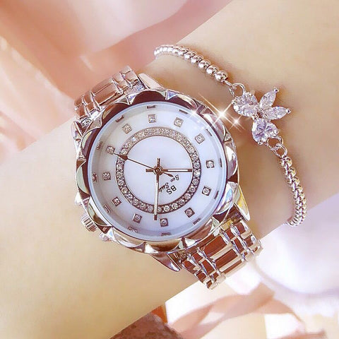 Luxury Ladies’ Quartz Diamond Watch