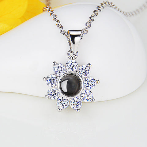 Custom Photo Name Projection Necklace