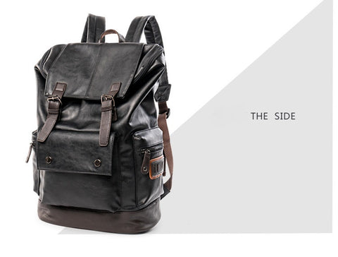Men’s Leather Travel Backpack
