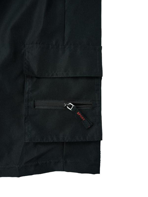 Men'S Solid Color Drawstring Pocket Cargo Shorts, Casual Street Elastic Waist Zipper Shorts for Summer, Mens Shorts, Shorts for Men, Breathable Men'S Bottoms for Daily Wear