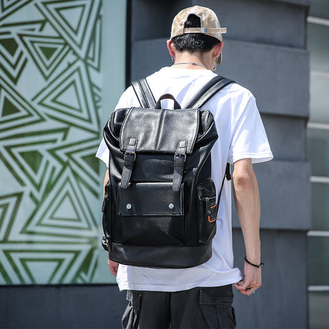Men’s Leather Travel Backpack