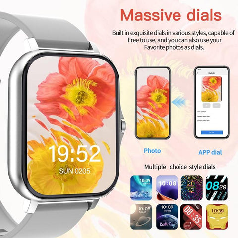 Multifunctional Smart Watch, Fashionable Digital Watch with Heart Rate Monitoring and Sleep Tracking, Sports Watch with Multiple Sports Modes for Women & Men, Wearable, Wireless