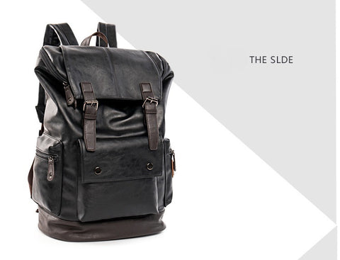 Men’s Leather Travel Backpack