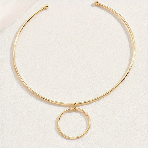 Big Circle Choker Necklace