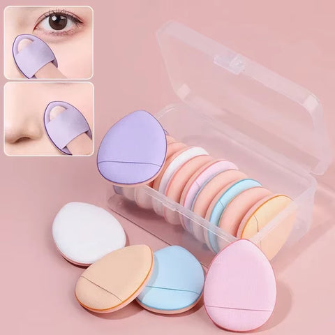 10Pcs Mini Finger Puff Foundation Small Air Cushion Powder Sponge Face Concealer BB Cream Cosmetic Applicator Makeup Tools
