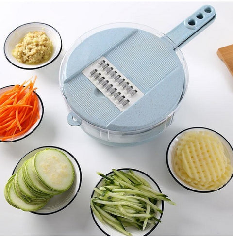 Multi-Functional Vegetable Cutter with Strainer & Grater