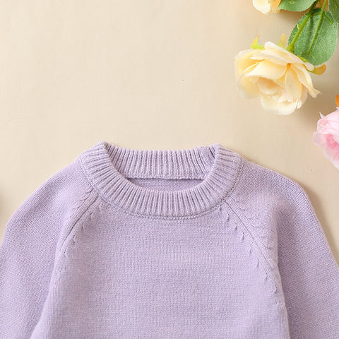 Lavender Knitted Romper
