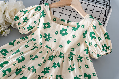 Baby Tiered Dress with Puff Sleeves