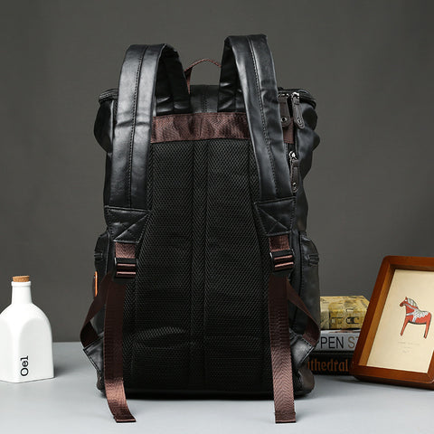 Men’s Leather Travel Backpack
