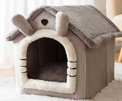 Foldable Pet Cave Bed