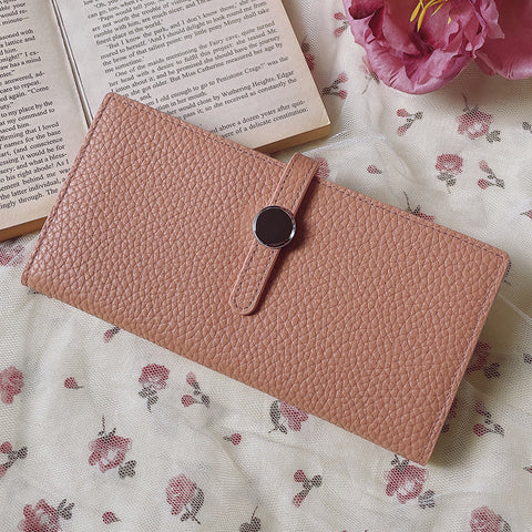 Luxury Lychee Pattern Leather Purse