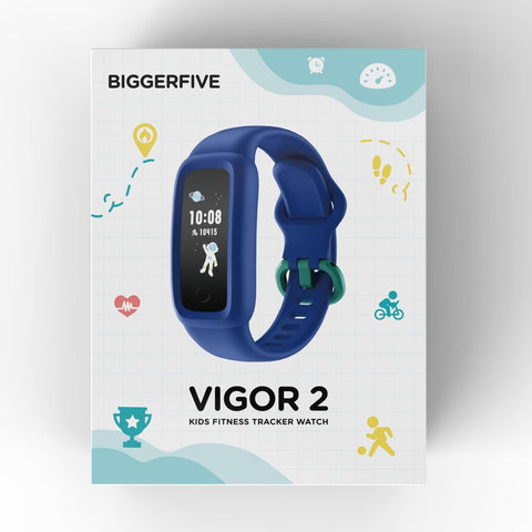 Vigor 2 Kids Fitness Tracker Watch for Girls Boys Ages 5-12, IP68 Waterproof, Activity Tracker, Pedometer, Heart Rate Sleep Monitor, Calorie Step Counter Watch