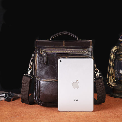 Men’s Casual Leather Crossbody Bag