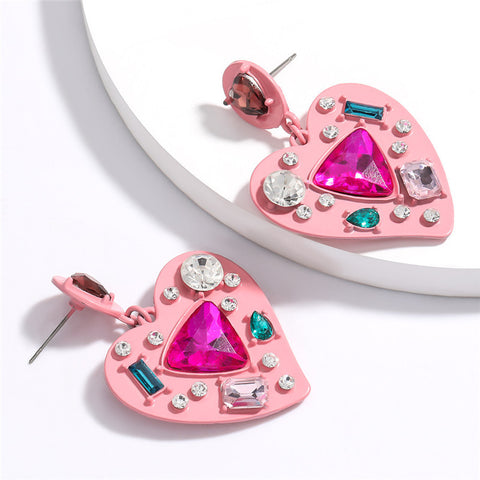Heart Shape Drop Earrings