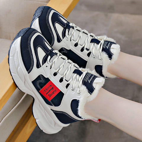 Women's Fleece-lined Clunky Sneakers