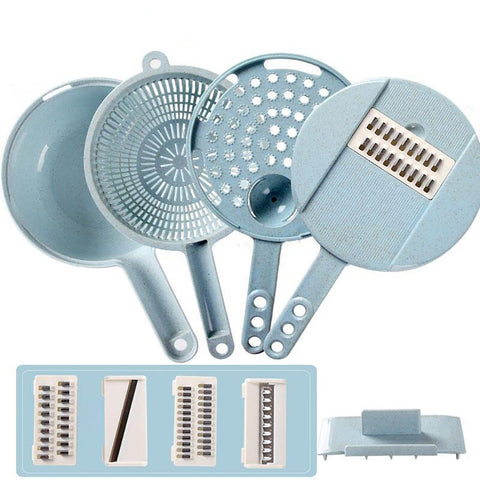 Multi-Functional Vegetable Cutter with Strainer & Grater