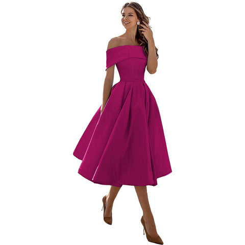 Women’s Strapless Satin Party Dress