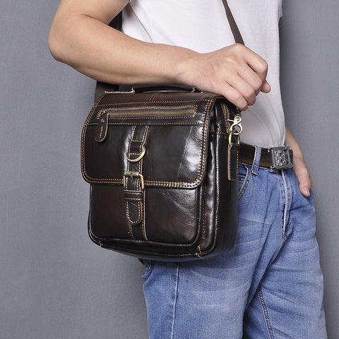 Men’s Casual Leather Crossbody Bag