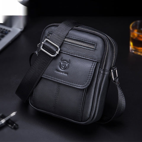 Mini Leather Crossbody Bag for Men