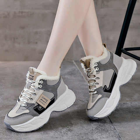Women's Fleece-lined Clunky Sneakers