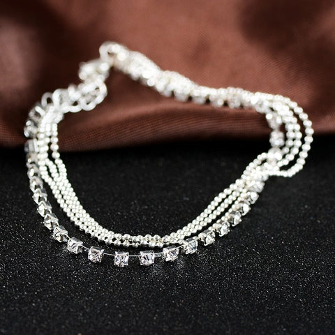 1PC Multilayer Crystal Anklet