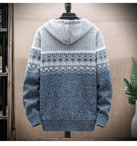 Hooded Knit Cardigan