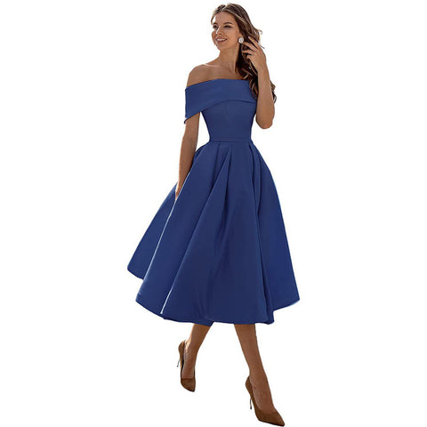 Women’s Strapless Satin Party Dress