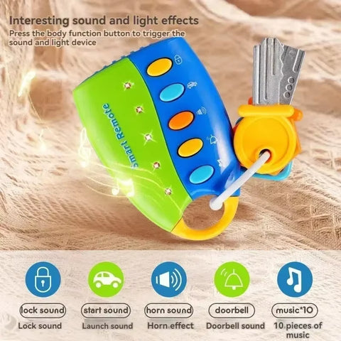 Baby Early Education with Lights and Music Simulation Car Key Simulation Car Sound Effect Early Education Educational Fun Toys