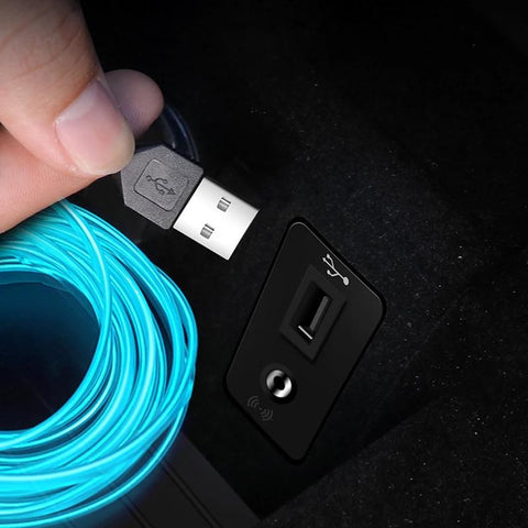 USB Powered Car Interior LED Light for Summer, Car Accessories, Car Electronics, Multiple Color Modes 5M Fiber Ambient Light, Car Interior Decorative Light, Magic Light Tape