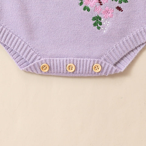 Lavender Knitted Romper