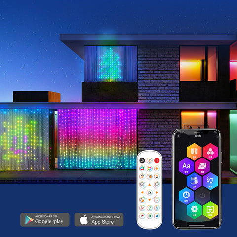 Smart LED RGB Curtain String Light