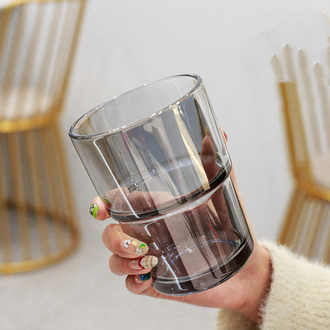 Creative Bamboo Glass Cup with Lid & Straw