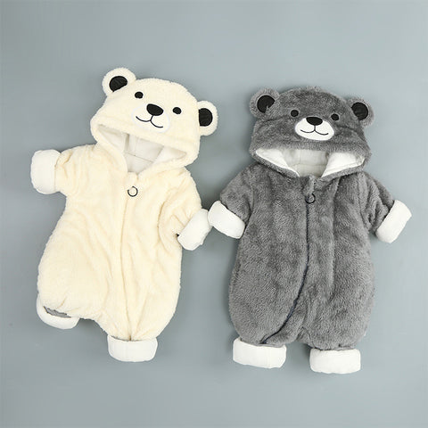 Arctic Velvet Bear Jumpsuit