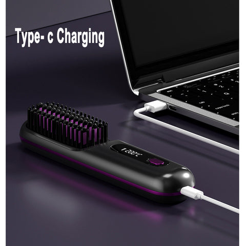 Cordless Hair Straightener Brush