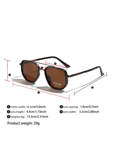 Back to School Sunglasses for Travel USE, Fashion Fall/Summer 2025 Geometric Frame Double Beam Sun Protection Glasses Trends, Travel Accessories, Fall Outfits, Fall Freshness, Vacation Outfits Fall Outfits 2025