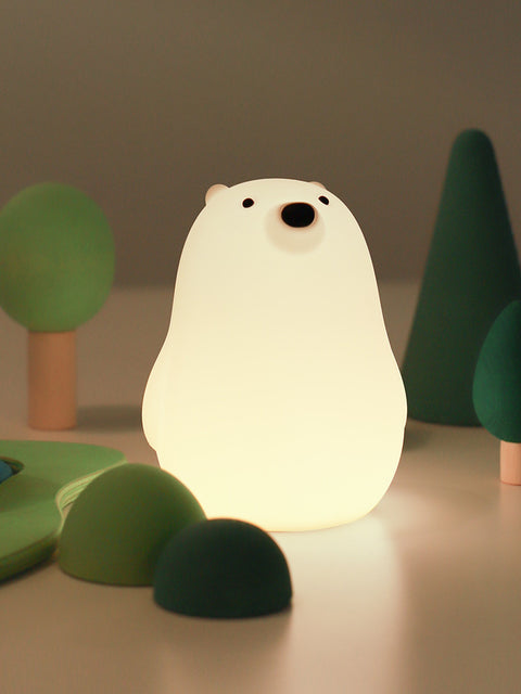 Cute White Bear Silicone Night Light