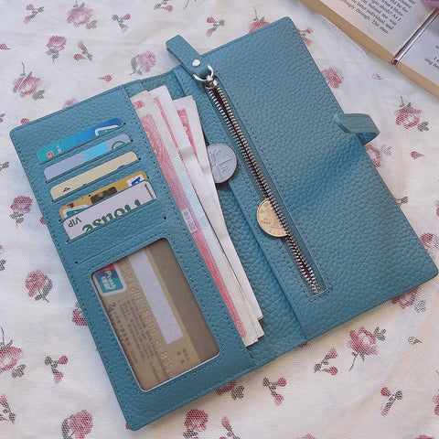 Luxury Lychee Pattern Leather Purse