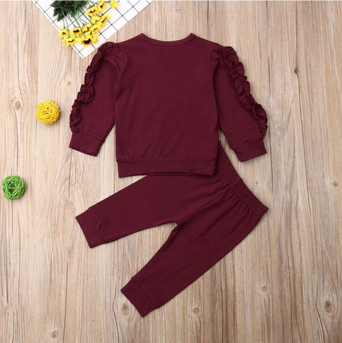 Ruffle Top and Pants Set