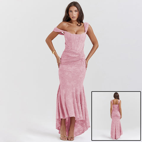 Mozision Off-Shoulder Backless Party Dress