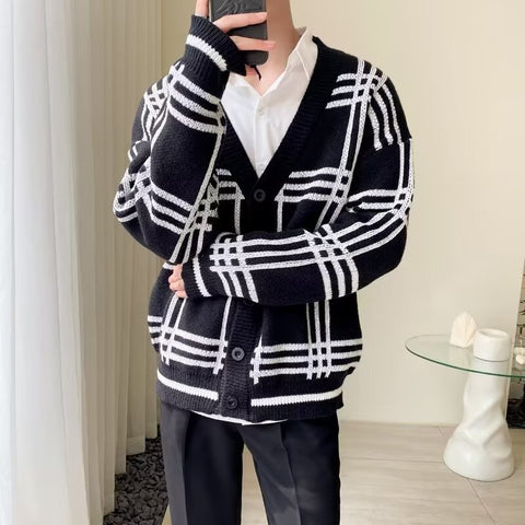 Striped Knitted Cardigan