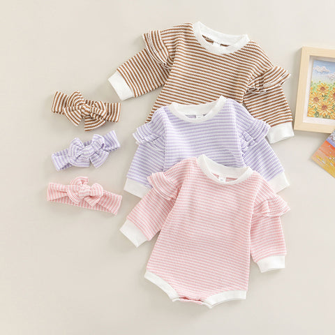 Baby Striped Long Sleeve Jumpsuit