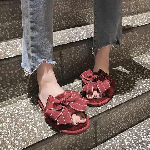 Cute Bow Tie Slippers