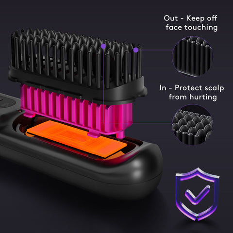 Cordless Hair Straightener Brush