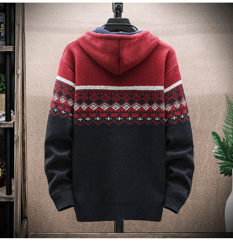 Hooded Knit Cardigan