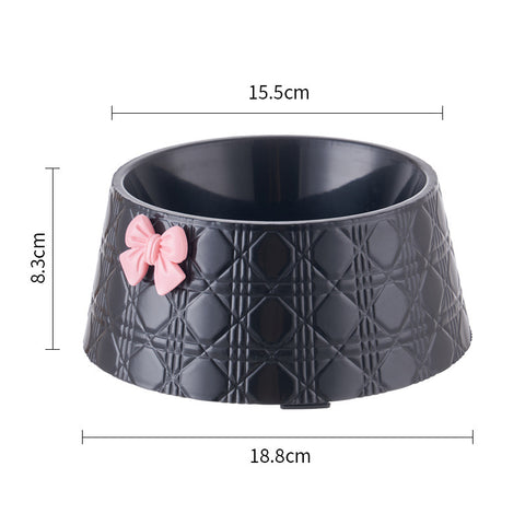 Pet Food Bowl with Lovely Bowknot