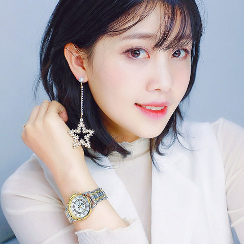 Luxury Ladies’ Quartz Diamond Watch